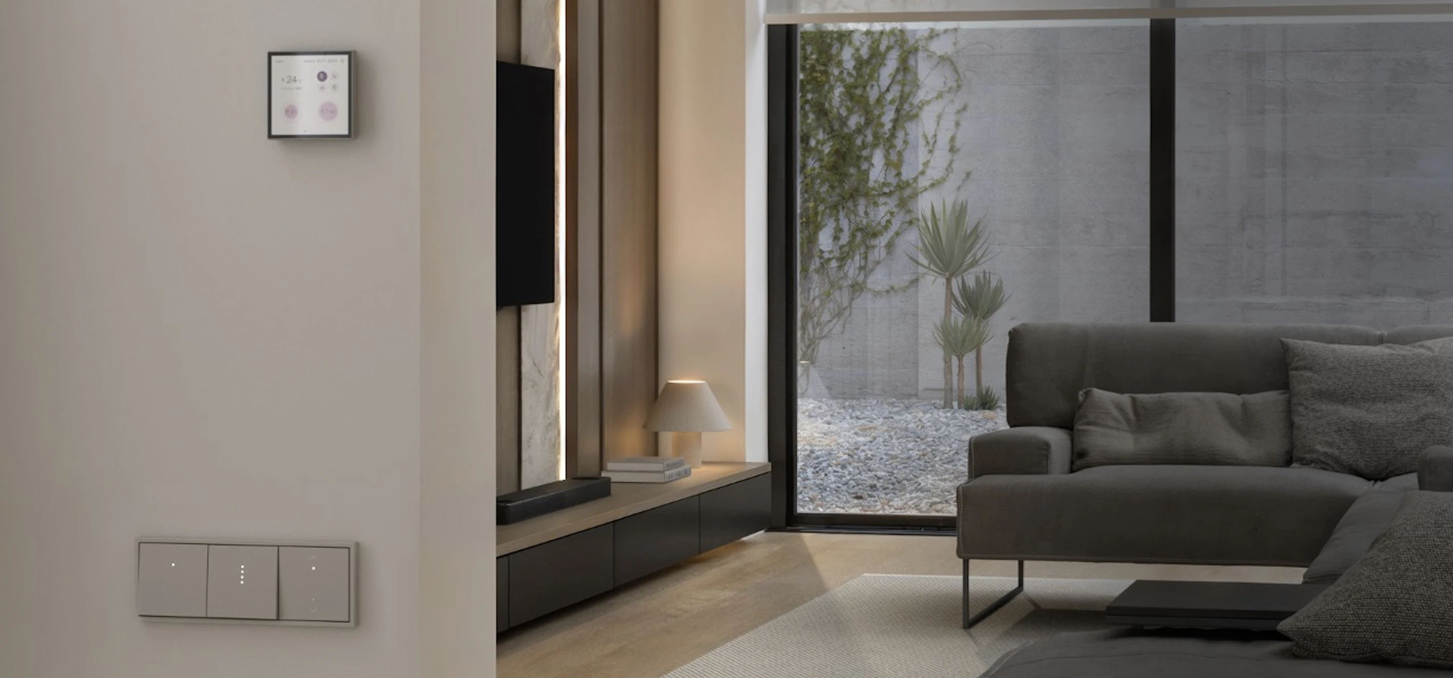 Escena de vivienda con interfaz Simon 360